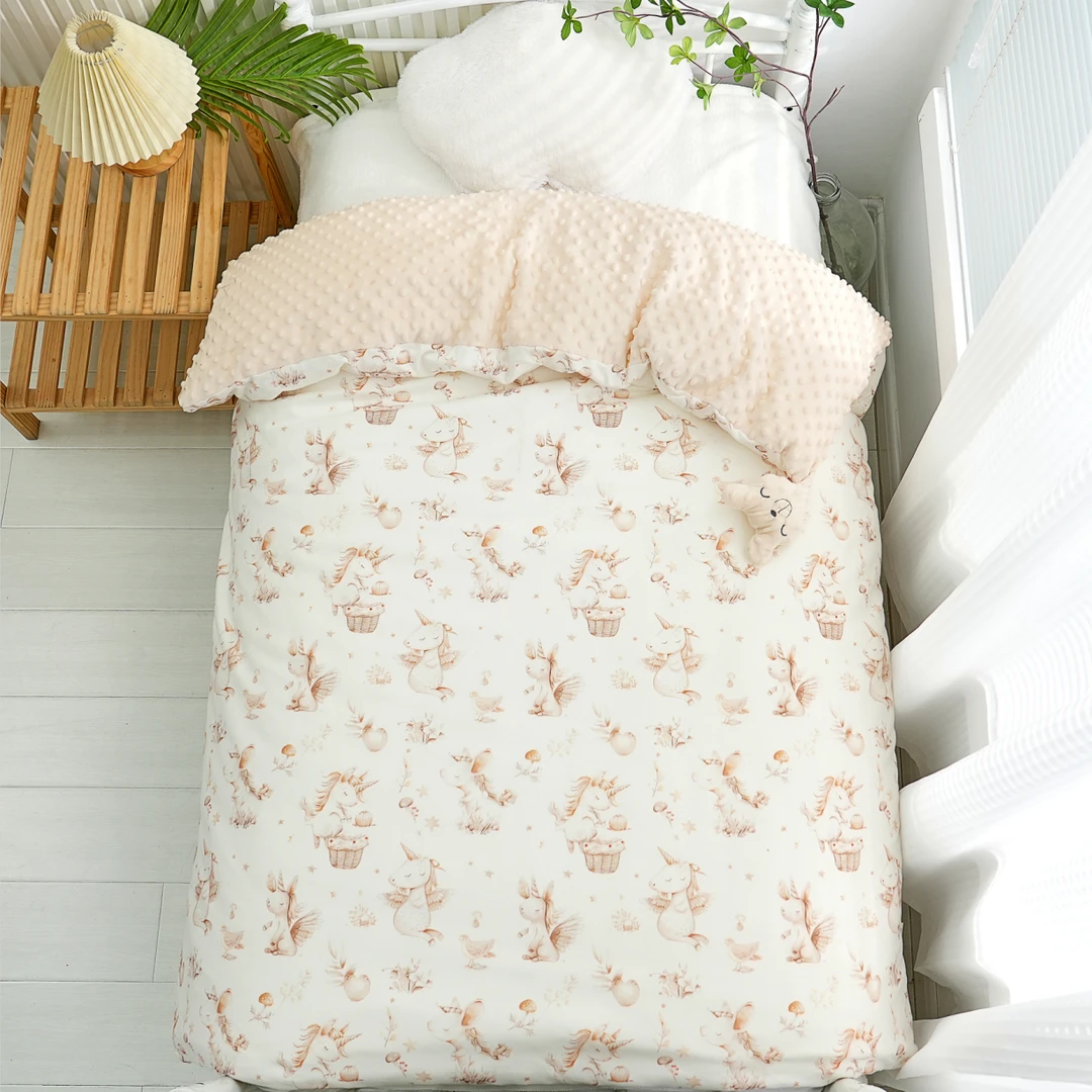 【恒温双胆豆豆被】冬季新品新生儿A类精梳抗菌加厚宝宝柔软安抚