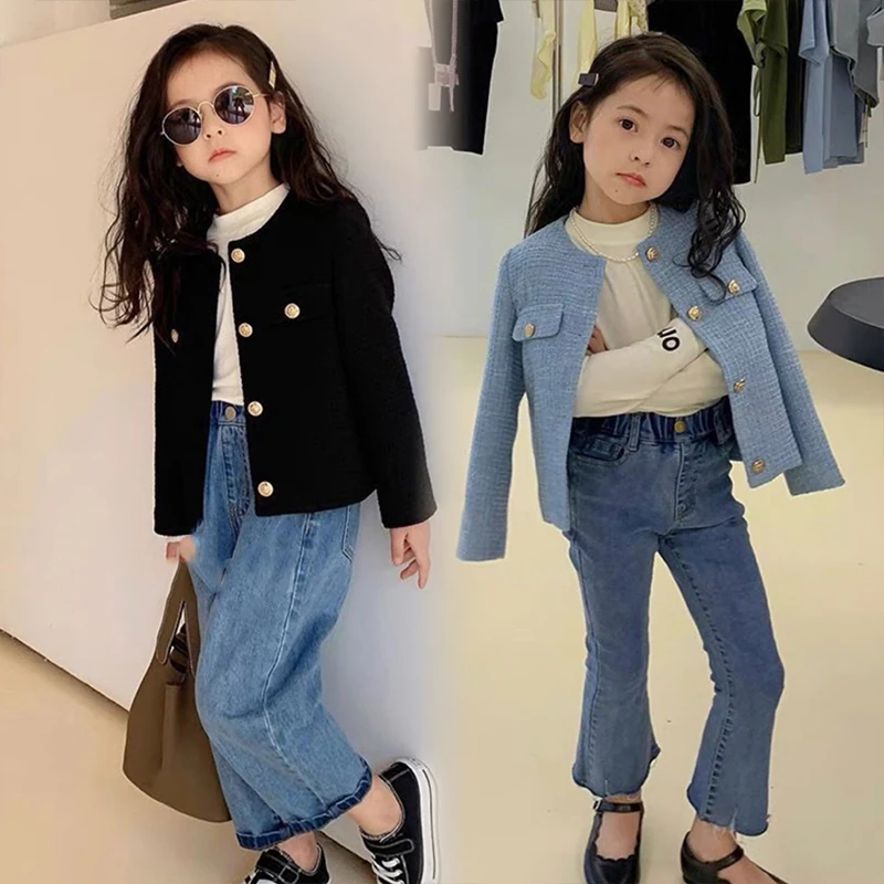 女童小香风外套儿童洋气短款时尚百搭宝宝小童时髦儿童节春秋上衣