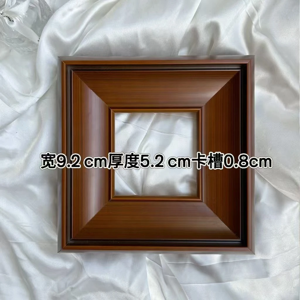 定制简约实木胡桃色油画框装饰成品