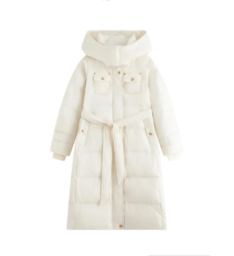 2024年冬季新款小香长款收腰保暖羽绒服J24699