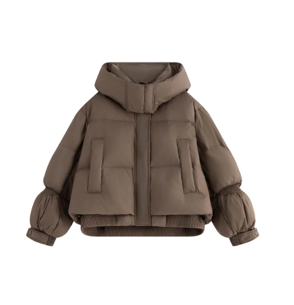 【松松 】2024年新款时尚短款显瘦保暖羽绒服D24618