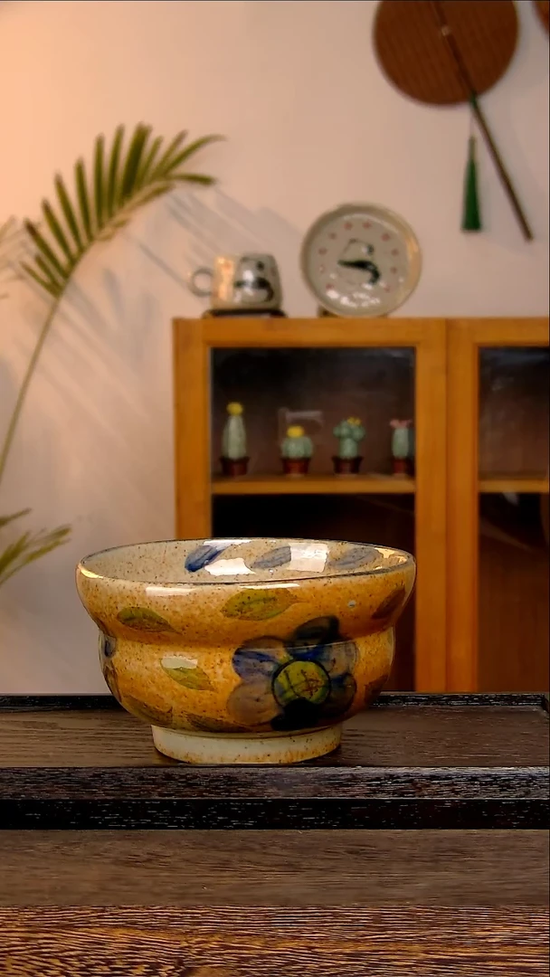 【闪购商品】杯瓷木手捏手绘粗陶杯000