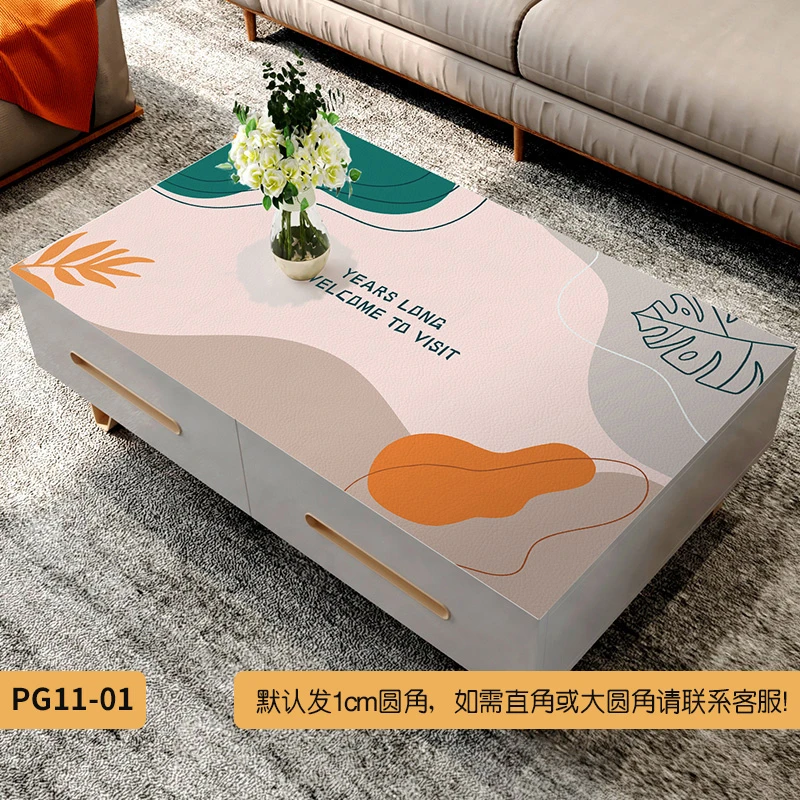 网红直播款高级感皮革桌垫餐桌布垫防水防油免洗茶几桌面台垫桌布