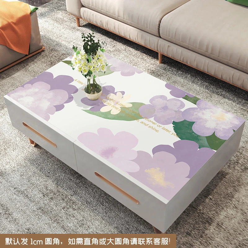 桌布餐桌家用轻奢印花茶几专用垫防水防油防烫高档免洗网红直播