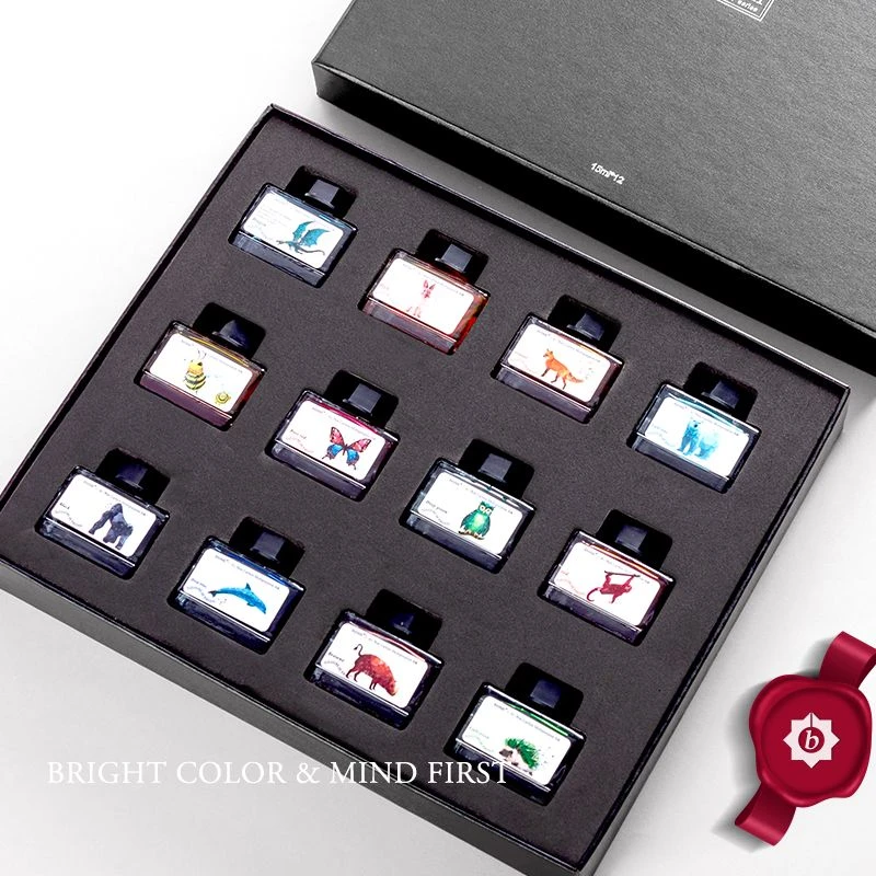 【DRAGON】来自BANMI限定彩墨12色套装彩色墨水美工钢笔文具绘画