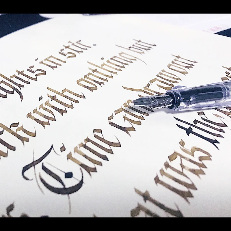 【平行钢笔】BANMI-花体英文哥特体鸭嘴钢笔美工笔藏文透明钢笔