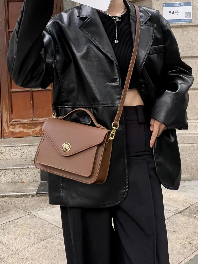 FANNIDI/梵狔迪A0010 时尚轻奢气质百搭优雅设计师真皮斜挎包配件