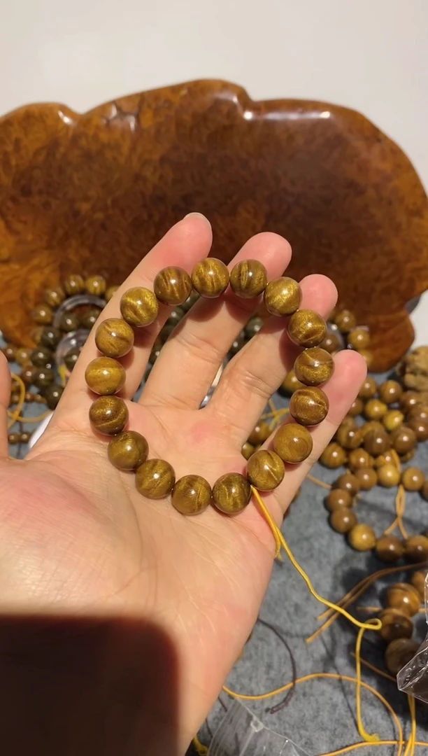 【闪购商品】金丝楠手串/手链小叶桢楠水波纹1.2手串