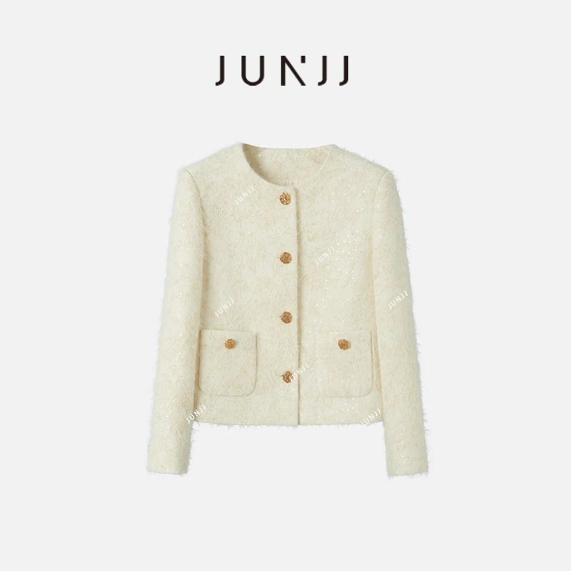 JUNJJ【玉潭秋】2024年秋季女时尚士轻奢气质百搭休闲小香风外套