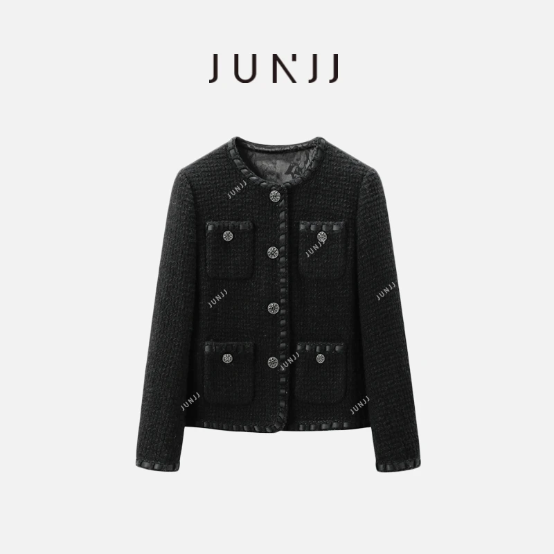 JUNJJ【黑罗马】2.0升级版80羊毛刘雯,白百何,宋慧乔同款秋冬厚外套