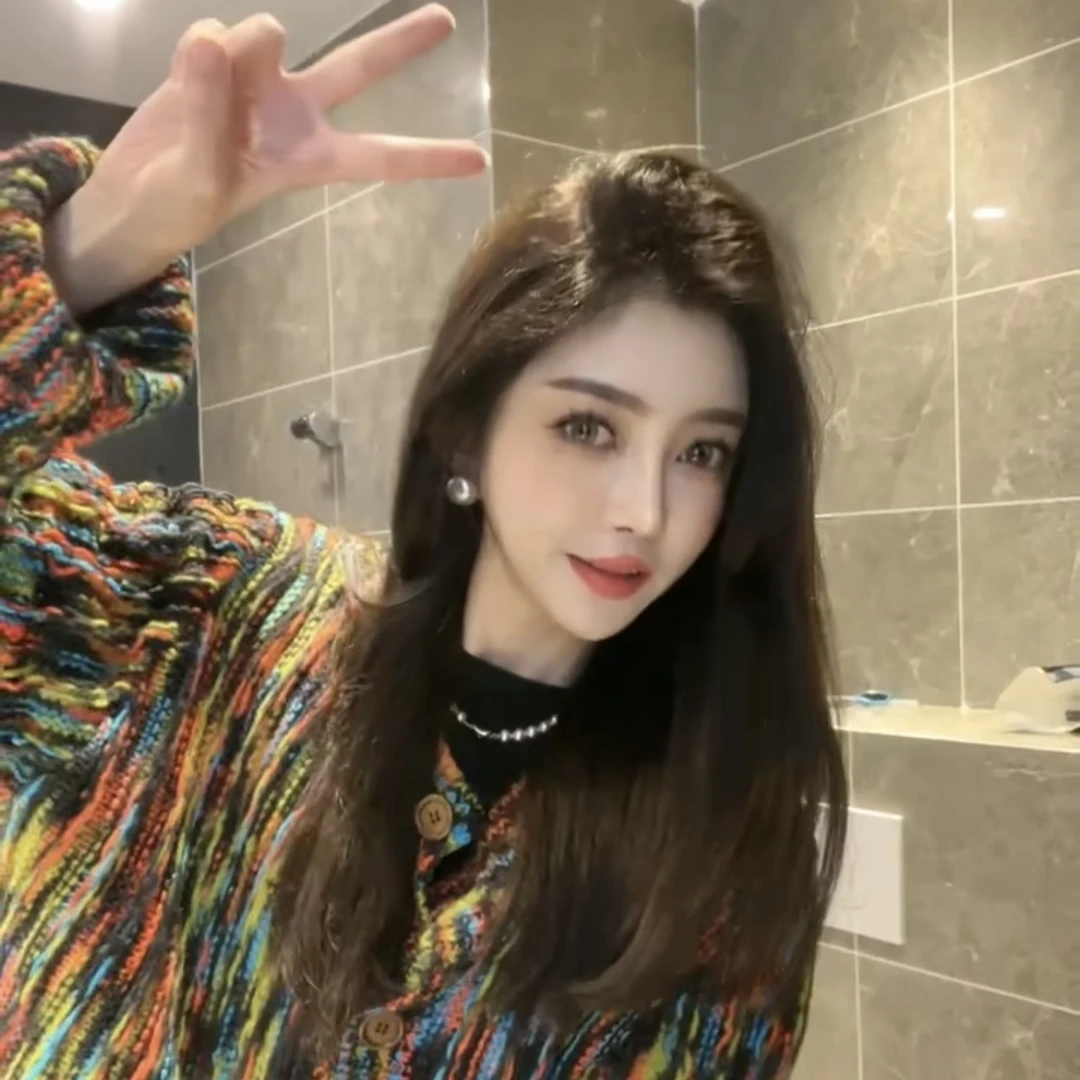 【珍珠定制】J22 流动幻彩~彩色开衫毛衣 秋冬气质减龄洋气 J22008