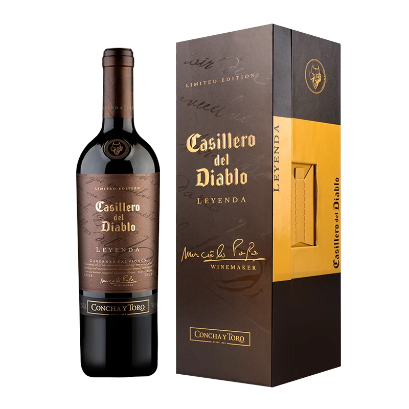 魔王正牌  智利进口红魔鬼魔王传奇赤霞珠干红 单支礼盒套装750ml