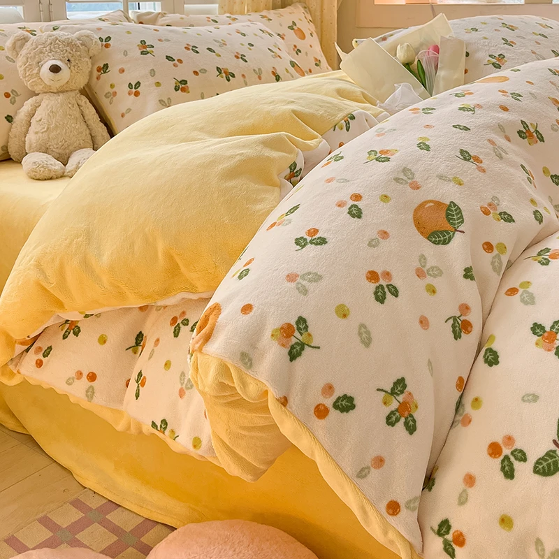 加厚保暖牛奶绒被套单件法兰绒被罩单人毛绒套件学生宿舍