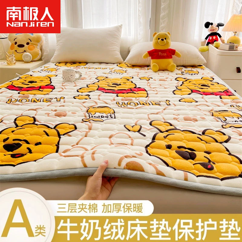 迪士尼床垫软垫家用加厚牛奶绒学生宿舍单人垫子租房专用垫被褥子