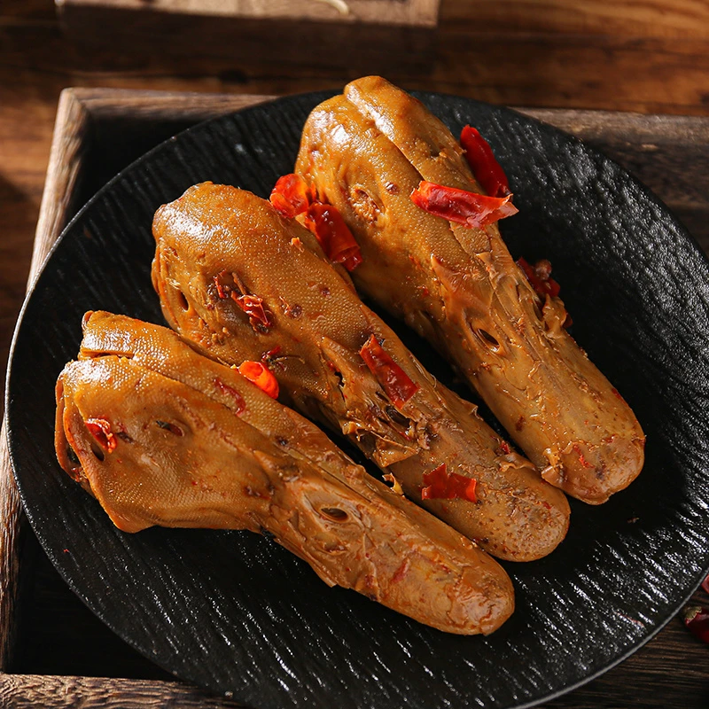 鸭头【丘楚姐】四川辣卤麻辣碎鸭掌郡把爆辣零食yt新鲜即食肉质爽口