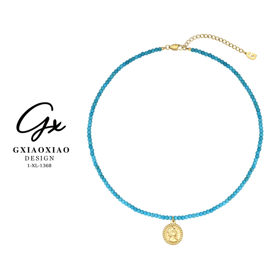 铜合金项链 GXX  法式复古简约气质锁骨链项链 1-XL-1368