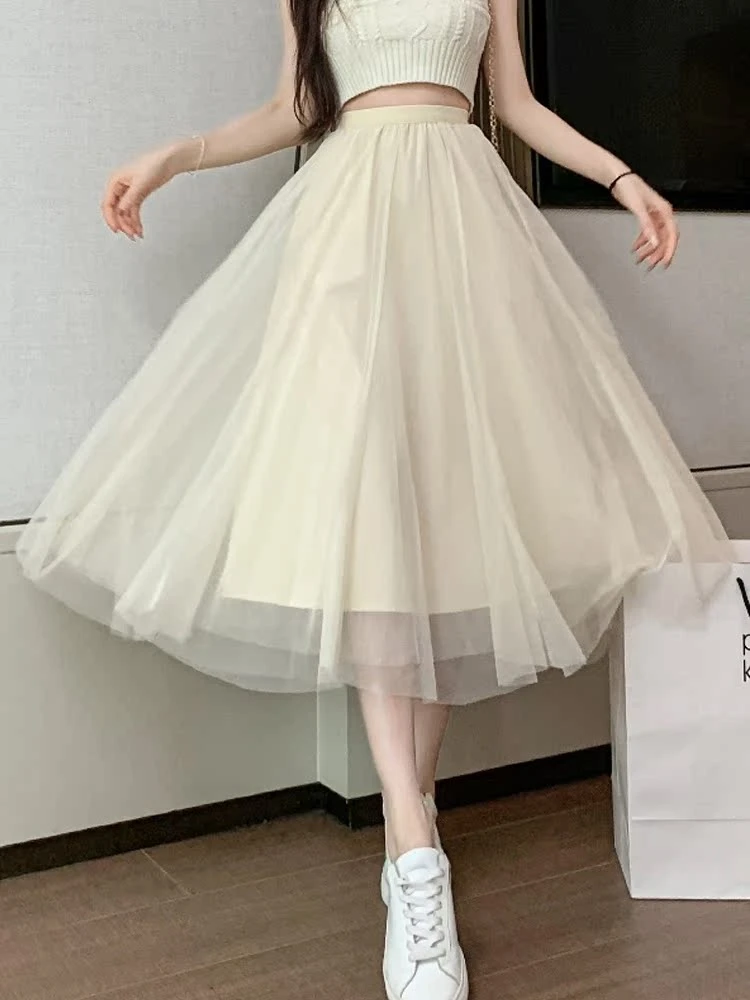 （401-500）秋冬显瘦百搭时尚休闲气质中减龄长款高腰仙女半身裙