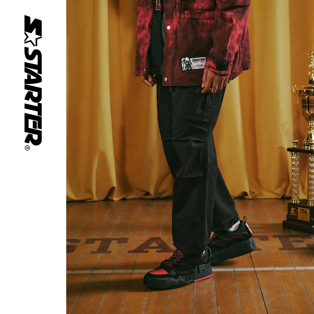 STARTER男士休闲裤黑色百搭潮流时尚宽松休闲运动口袋STH4C1110