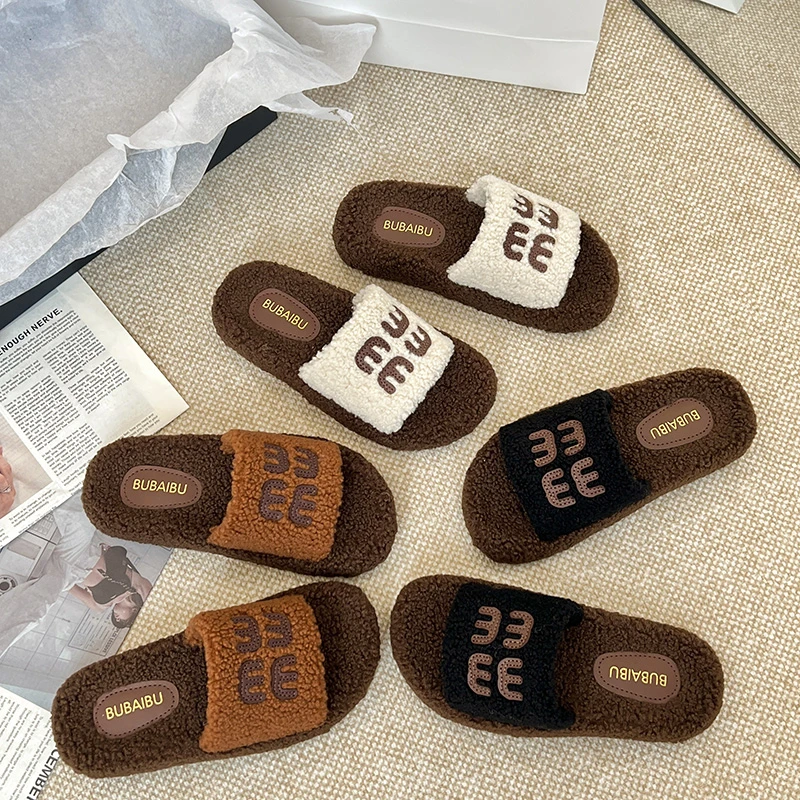 2024秋冬新款8826-2MW毛毛居家棉拖鞋外穿毛毛拖