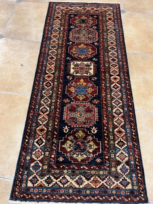 阿富汗手工羊毛地毯81 x196