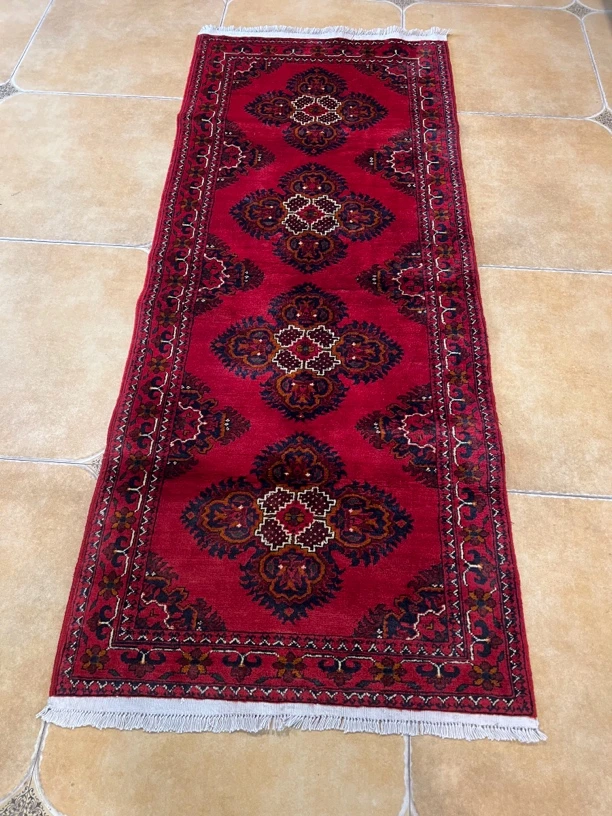 阿富汗手工羊毛地毯80 x195