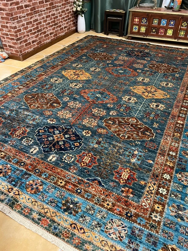 阿富汗手工羊毛地毯278 x382