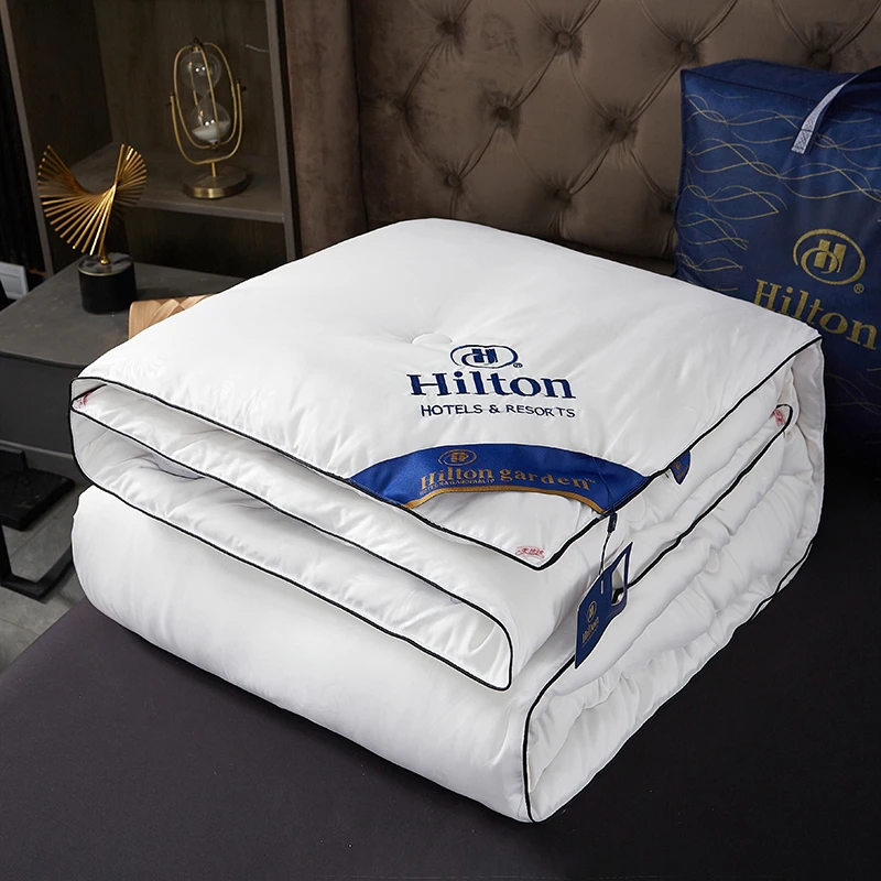 Hilton yilin希尔顿酒店被蓄能保暖羽丝绒双人春秋被子2.0米绒被
