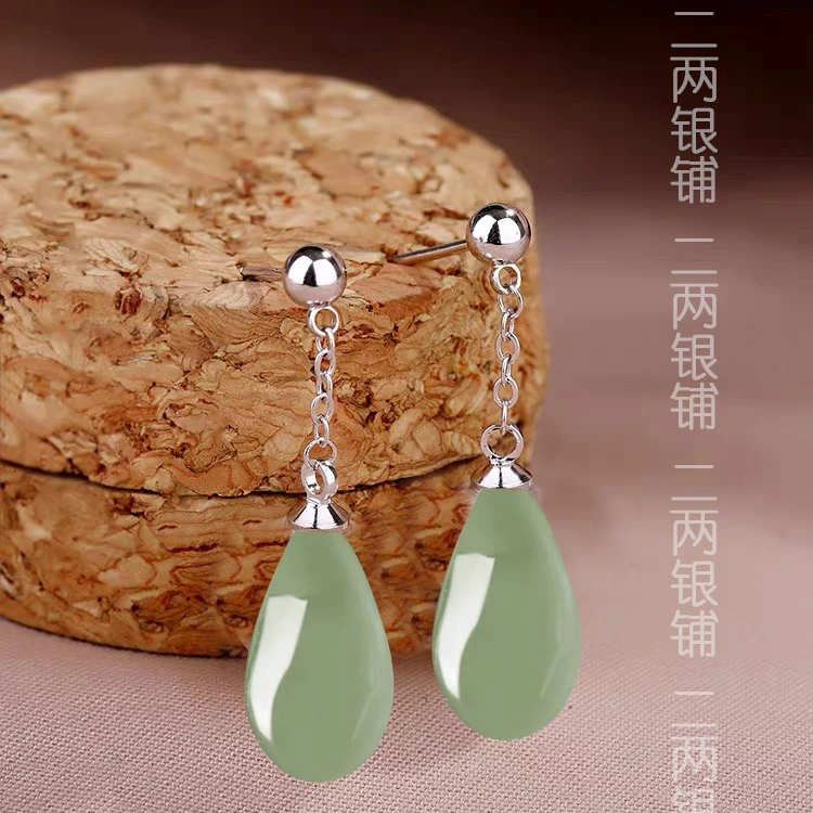 热卖s925纯银耳环女轻奢高级感显瘦耳坠网红火爆款气质百搭耳钉女