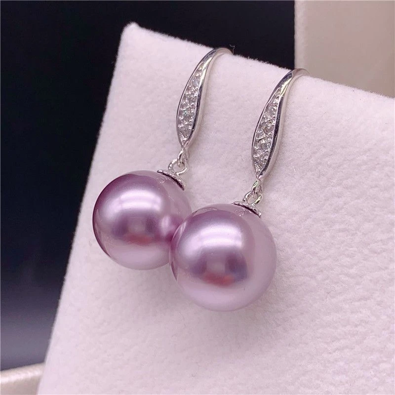 925银耳饰 热卖粉紫珠s925纯银耳环女2025网红火爆款耳坠耳钉耳饰
