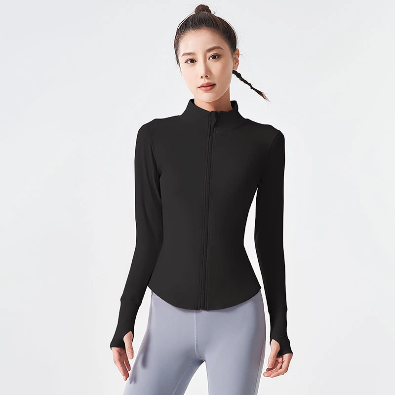 UPF50+全拉链运动外套裸感显瘦健身跑步休闲