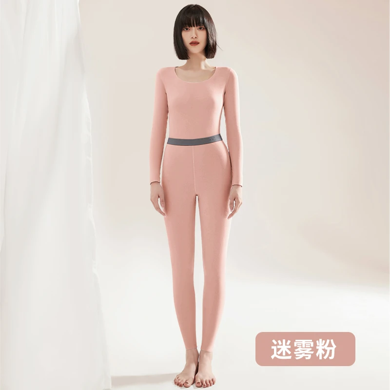 【姑姑专享】双面无痕隐形保暖内衣套装女