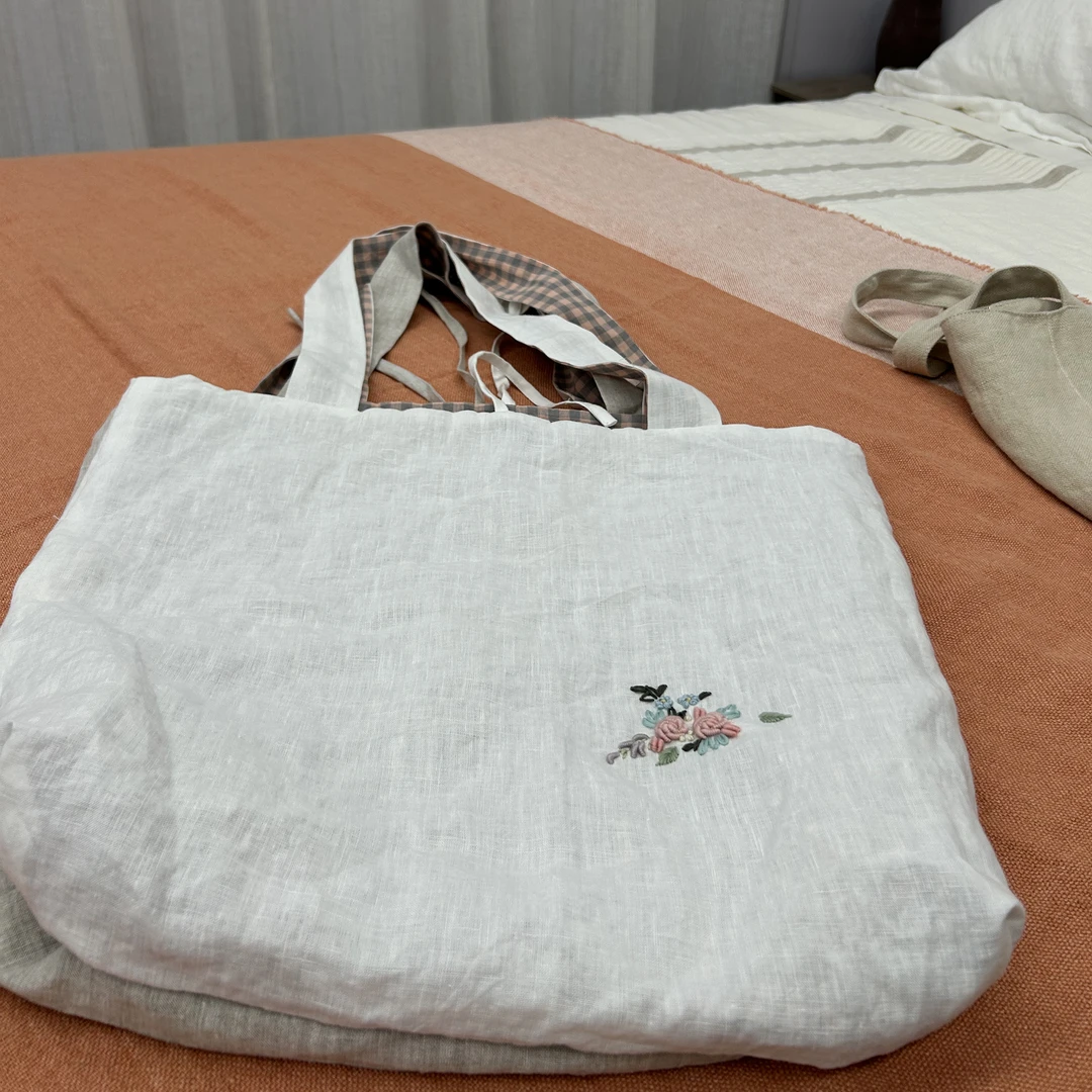 【汉麻布包】调性布包收纳包 汉麻高级自由随性 麻色白色单肩包