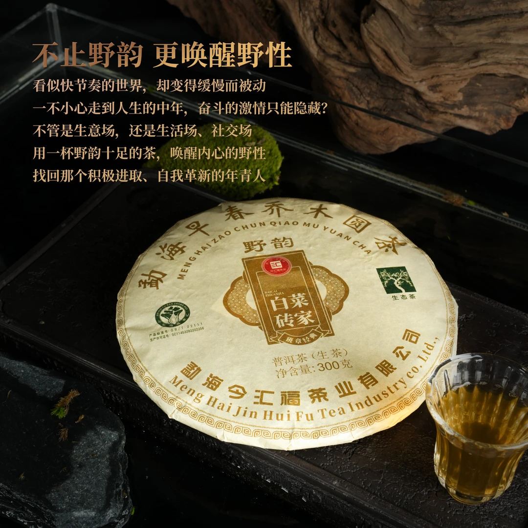 浑水【今汇福】五年陈野韵勐海早春乔木班章300g  普洱生茶
