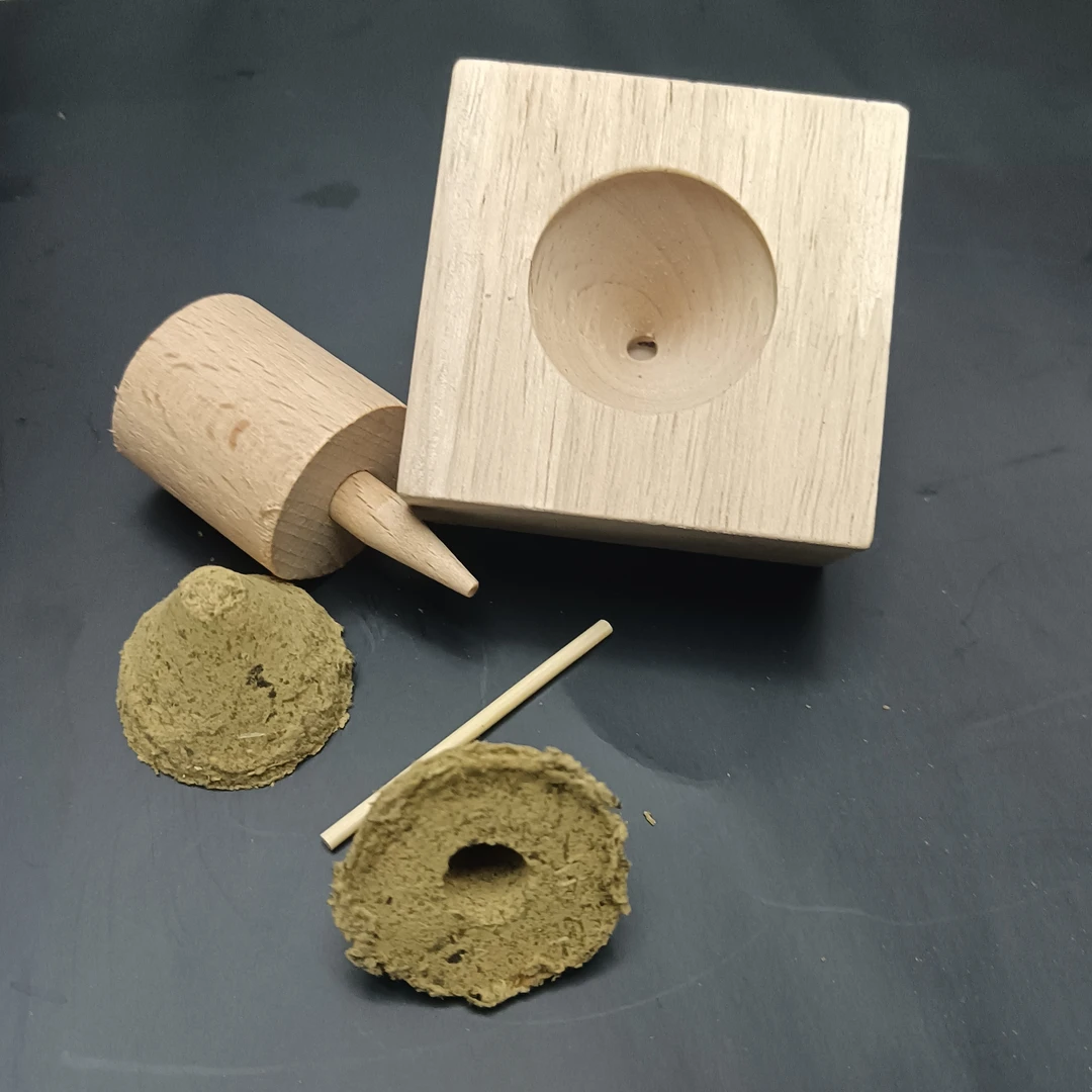 实木艾塔模具锥形艾坨艾绒艾锥倒流烟艾灸塔模型手工自制艾绒艾塔