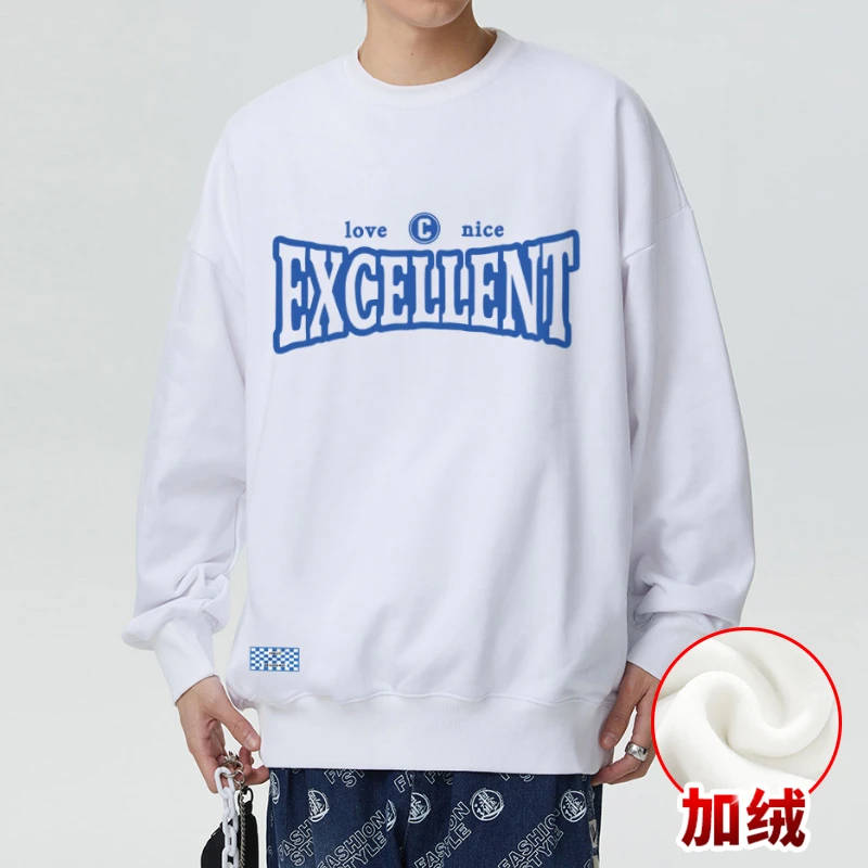 迈特优新款卫衣男士印花卫衣百搭宽松休闲潮牌套头ins上衣810港风