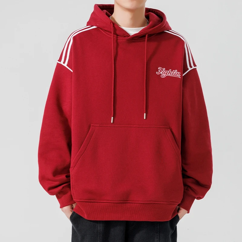 春秋款上衣连帽卫衣百搭长袖春秋季新款潮牌美式宽松休闲外套 009
