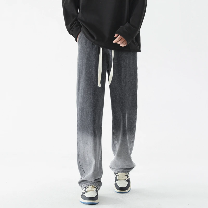 春季新款新款男宽松直筒休闲百搭男士牛仔长裤5009