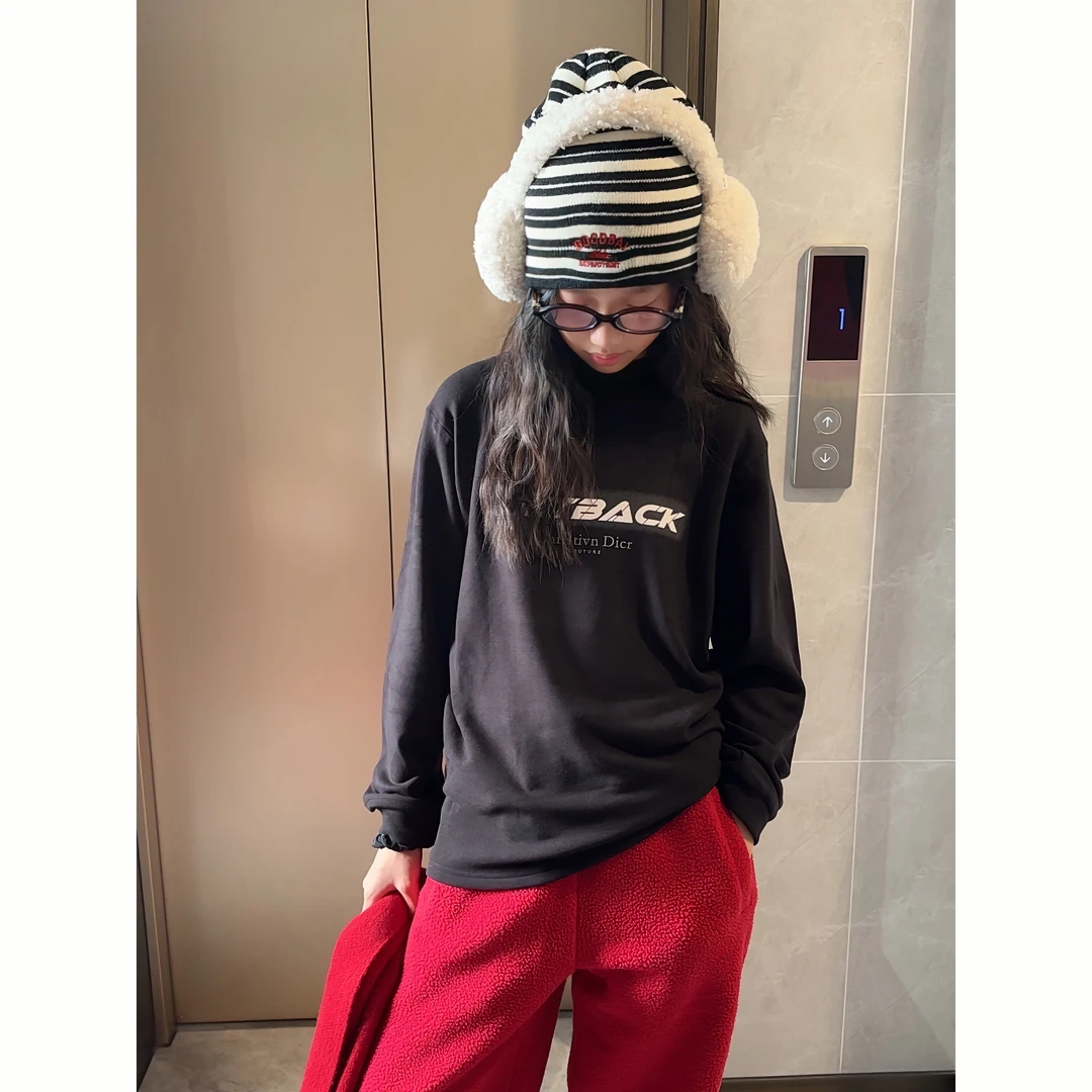 【X•TONG】校服内搭神器  蚕丝暖绒半高领两色打底T恤  89783