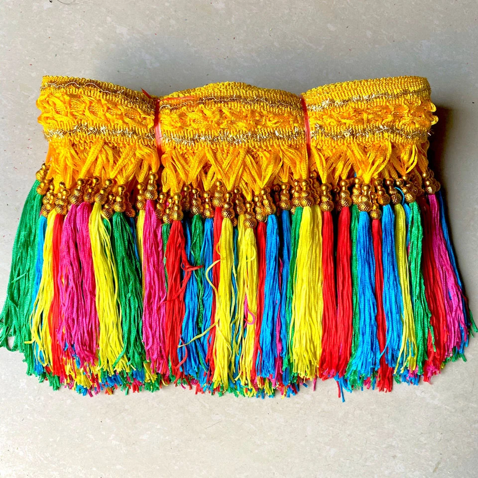 五彩色花边葫芦穗网穗吊穗花轿穗子配件装饰流苏佛教装饰排穗20米