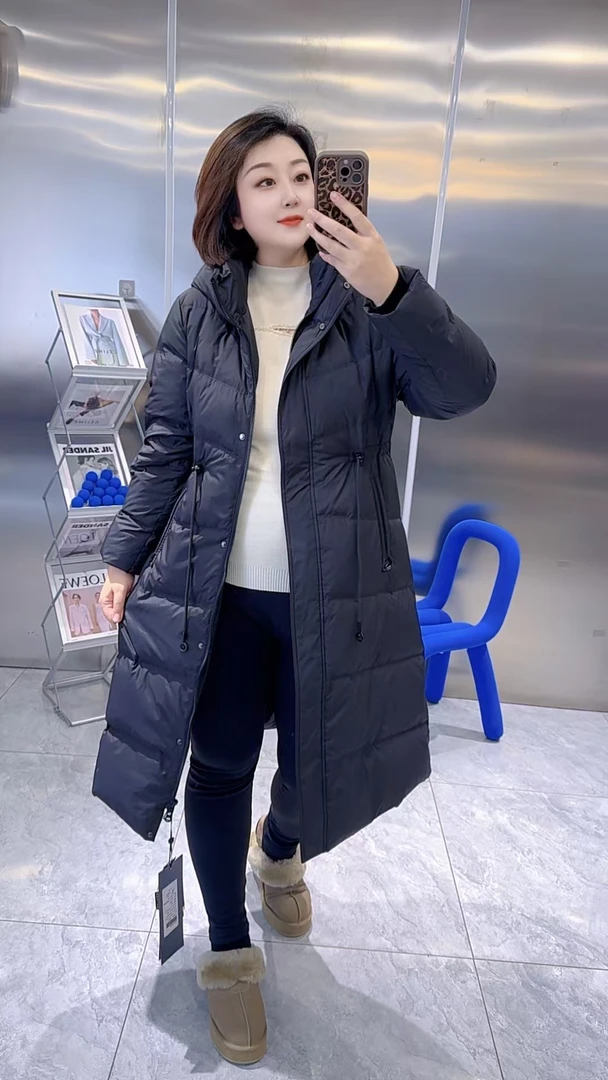 【聪姐推荐】185韩系多色长款鹅绒羽绒服（衣长114，胸围130）