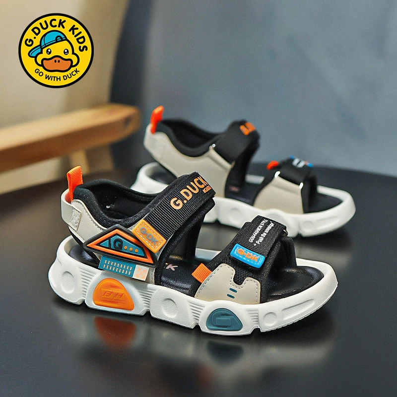 小黄鸭男童凉鞋2025夏季爆款中小童男孩软底防滑儿童沙滩鞋潮鞋子