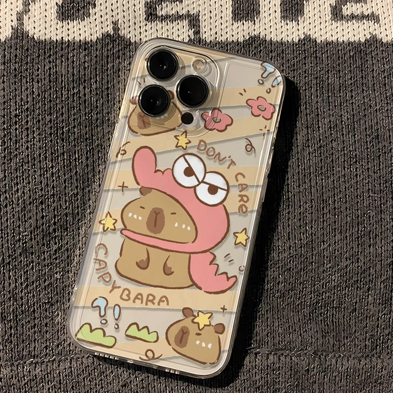 鳄鱼卡皮巴拉苹果oppo小米vivo华为iphone15手机壳14promax太空软