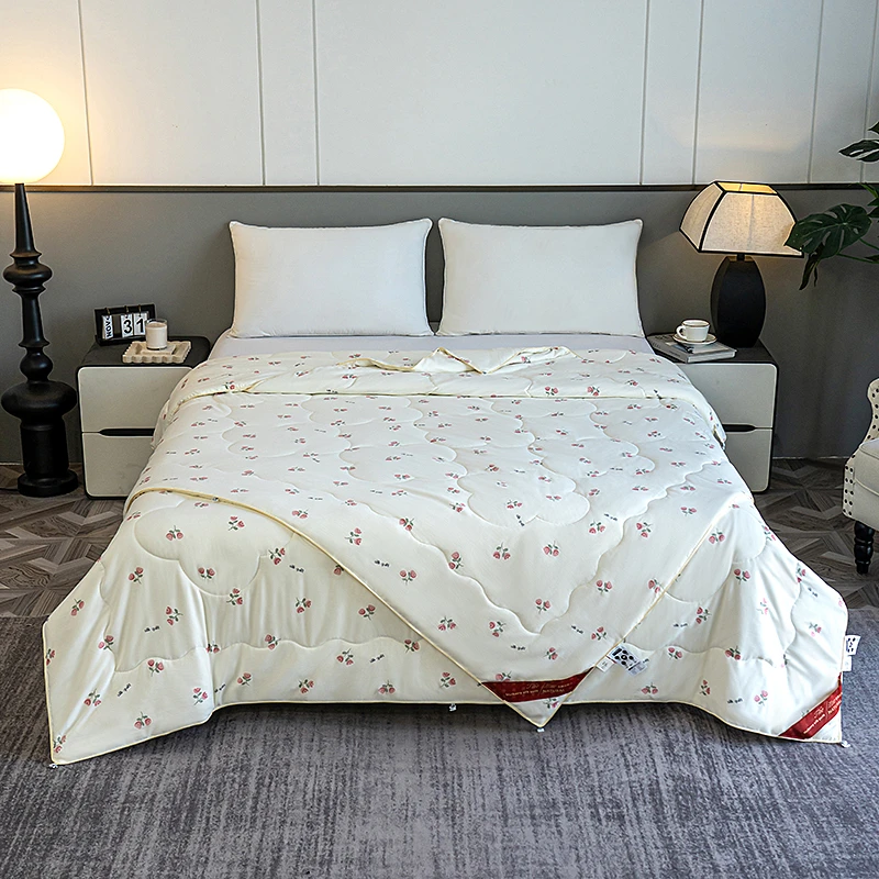 隋唐桑蚕丝空调被 100%桑蚕丝填充(无增重剂) 子母被 四季被 抗菌