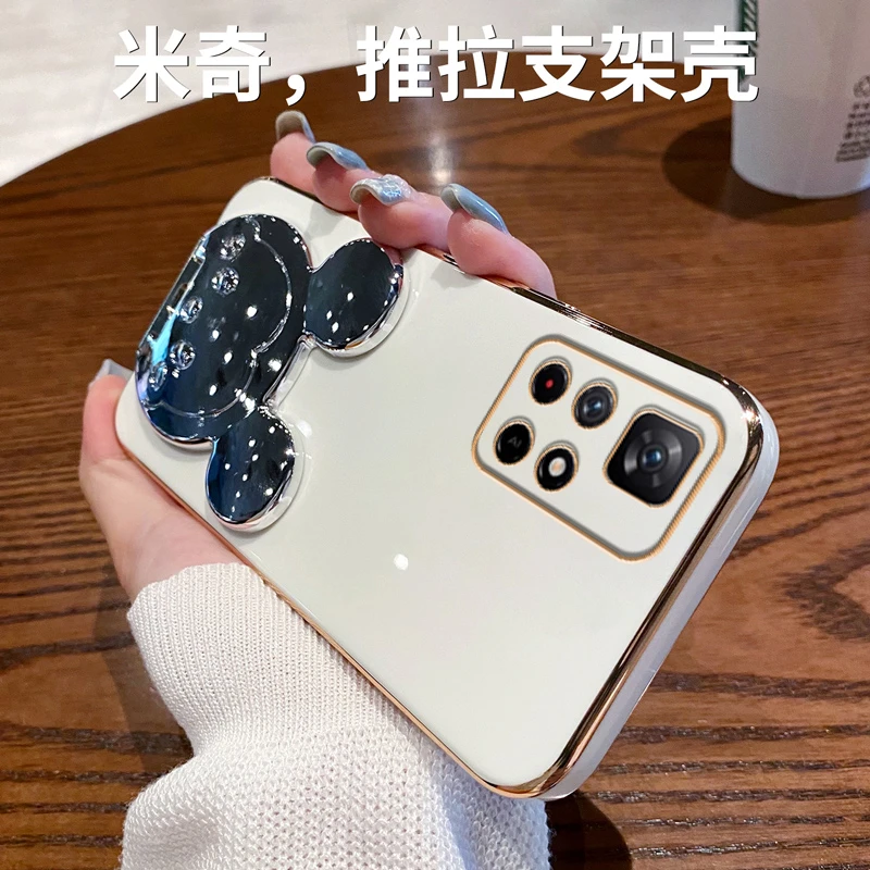 新款立体米奇支架红米note11手机壳女款适用note10pro潮牌高级感n
