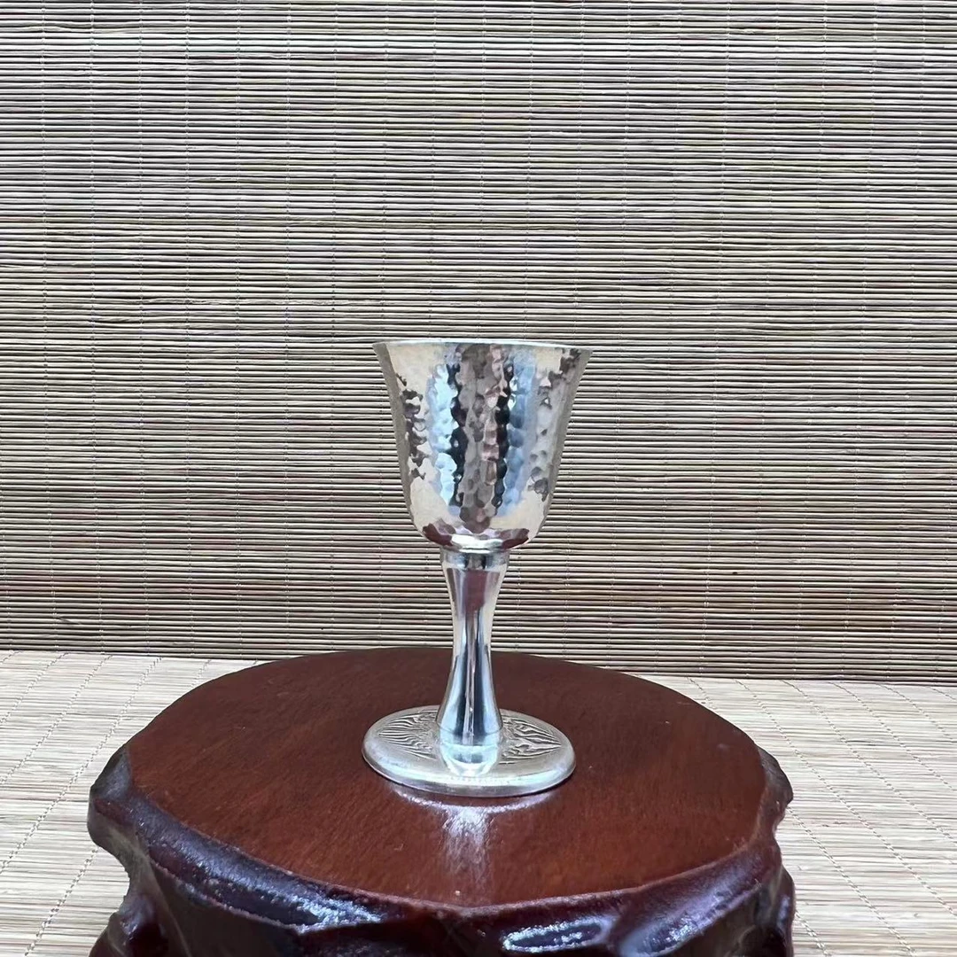 手工小号锤纹酒杯