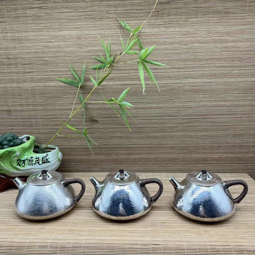 手工锤纹石瓢泡茶壶