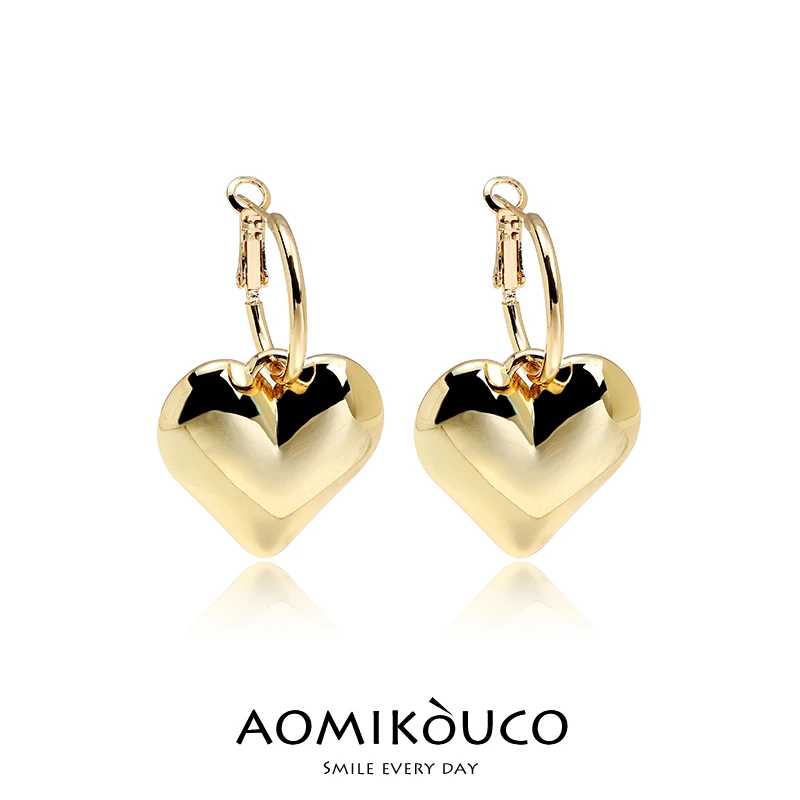 锌合金耳饰 轻奢爱心法式耳环气质高级感个性耳钉耳坠配饰EH032-A