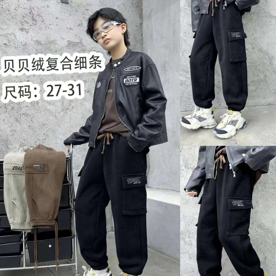 F006儿童冬款加绒工装不挑款