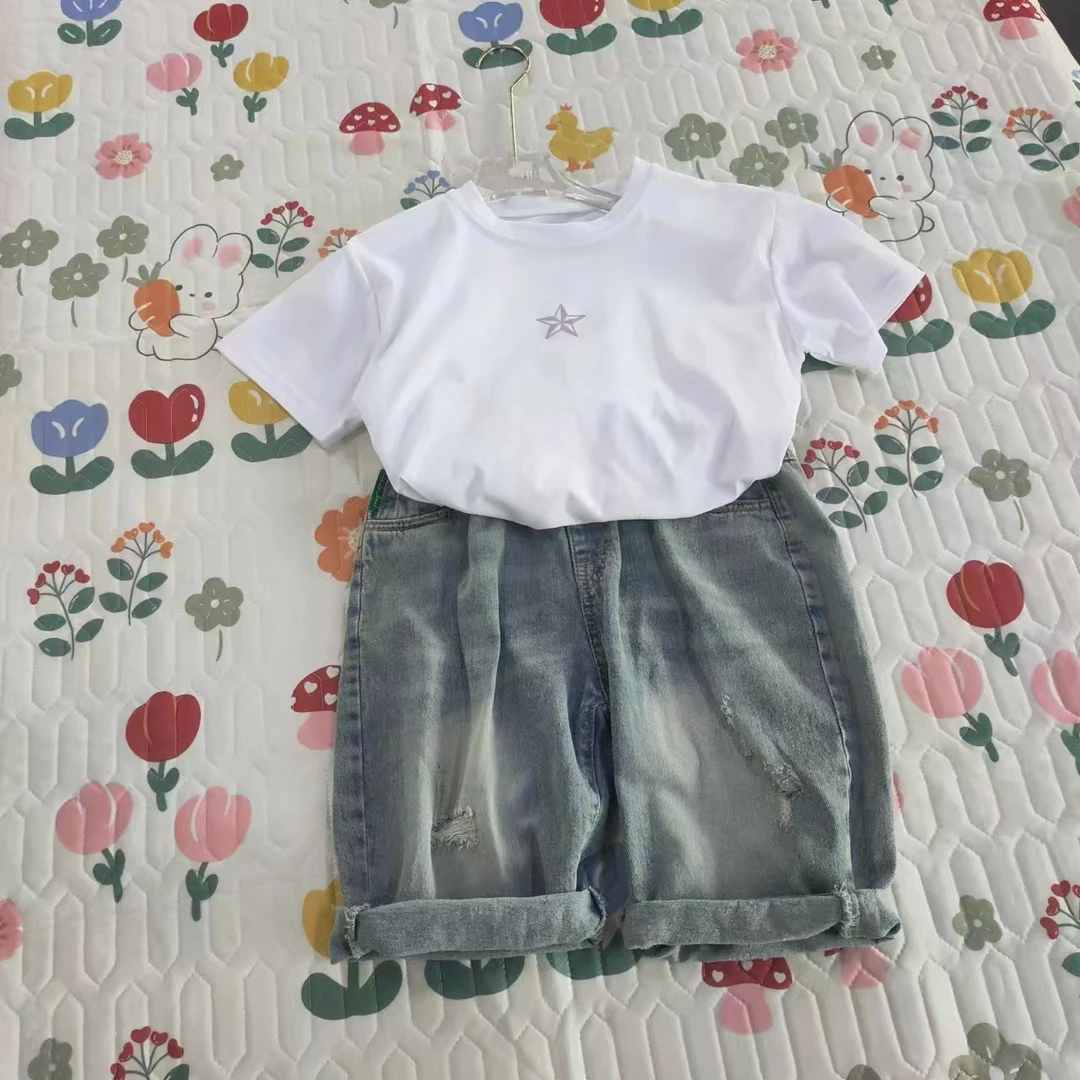 E116小语儿童夏季短袖T恤星星款