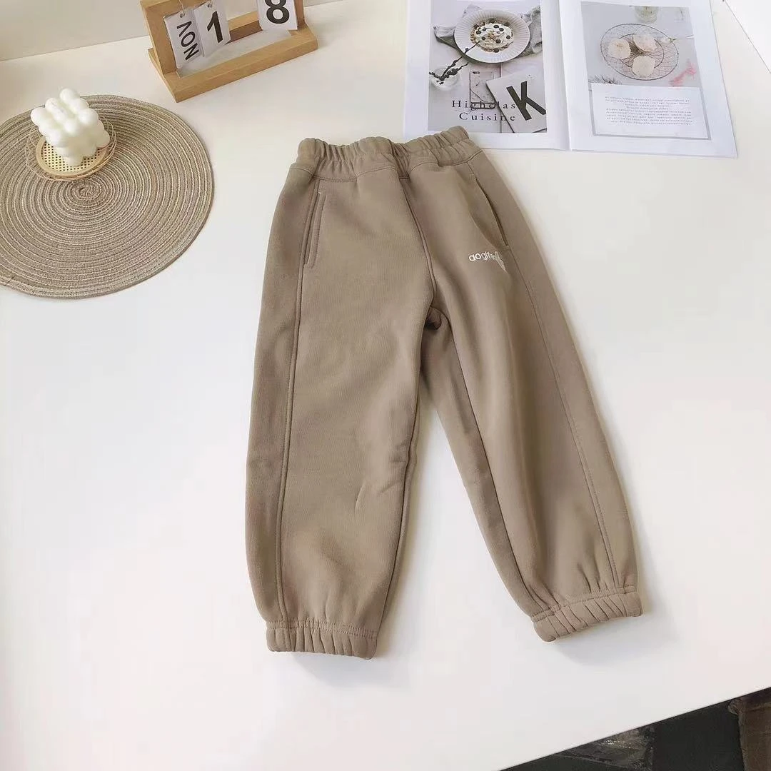 K148儿童吉诺冬款加绒A字母休闲裤24212